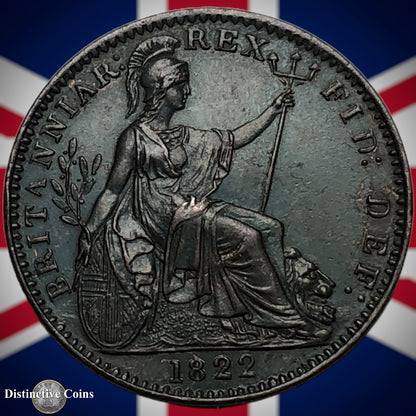 Great Britain 1822 Farthing 1/4d GB3264