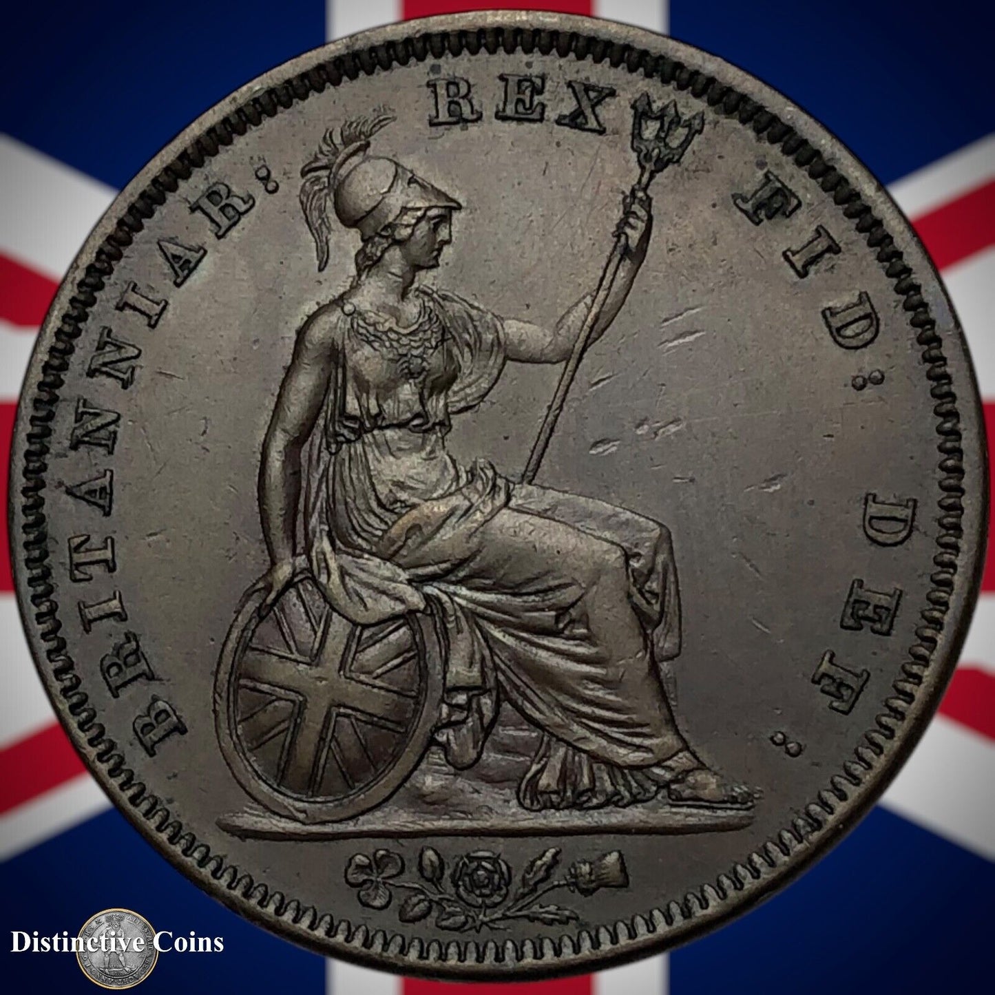 Great Britain 1831 WW INCUSE Penny 1d GB6124