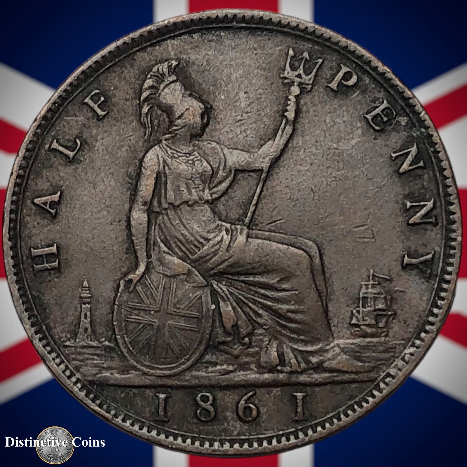 Great Britain 1861 Half Penny 1/2d GB5386