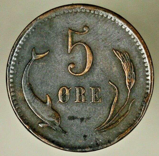 Denmark   5 Ore 1875   VF  A1263
