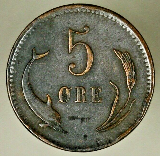 Denmark   5 Ore 1875   VF  A1263