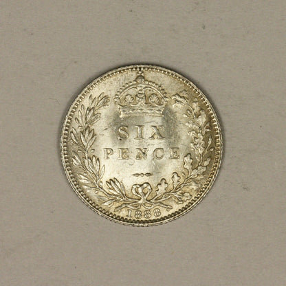 1888 Great Britain 6 Pence Very High Quality    