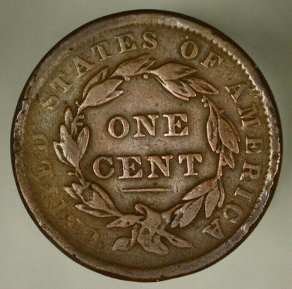 United States Braided Hair Cent 1838 Small Letters   A1653
