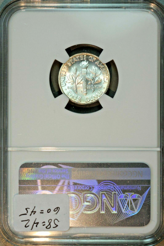 1946 S Roosevelt Dime NGC Unc Details Cleaned (Very Faint Lines from old Wipe)