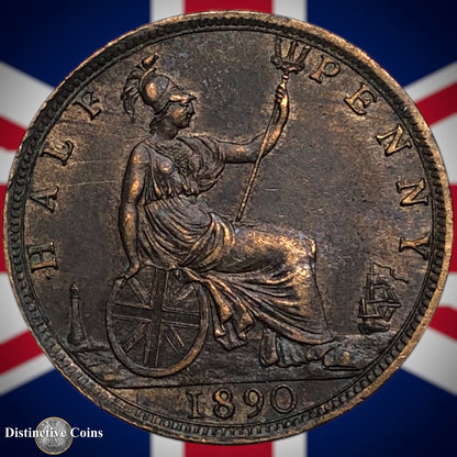 Great Britain 1890 Half Penny 1/2d GB5665