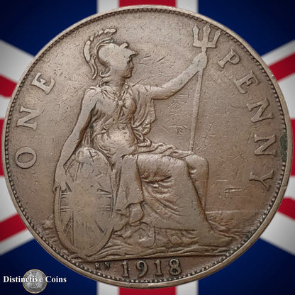 Great Britain 1918 KN Penny 1d GB6891