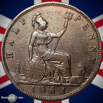 Great Britain 1861 Half Penny 1/2d GB5354