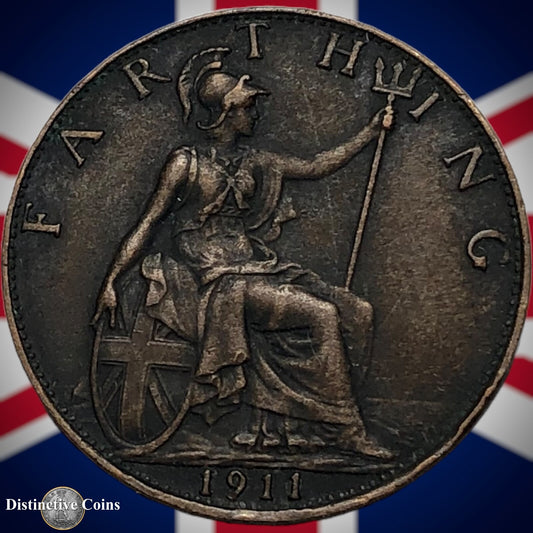 Great Britain 1911 Farthing 1/4d GB4640