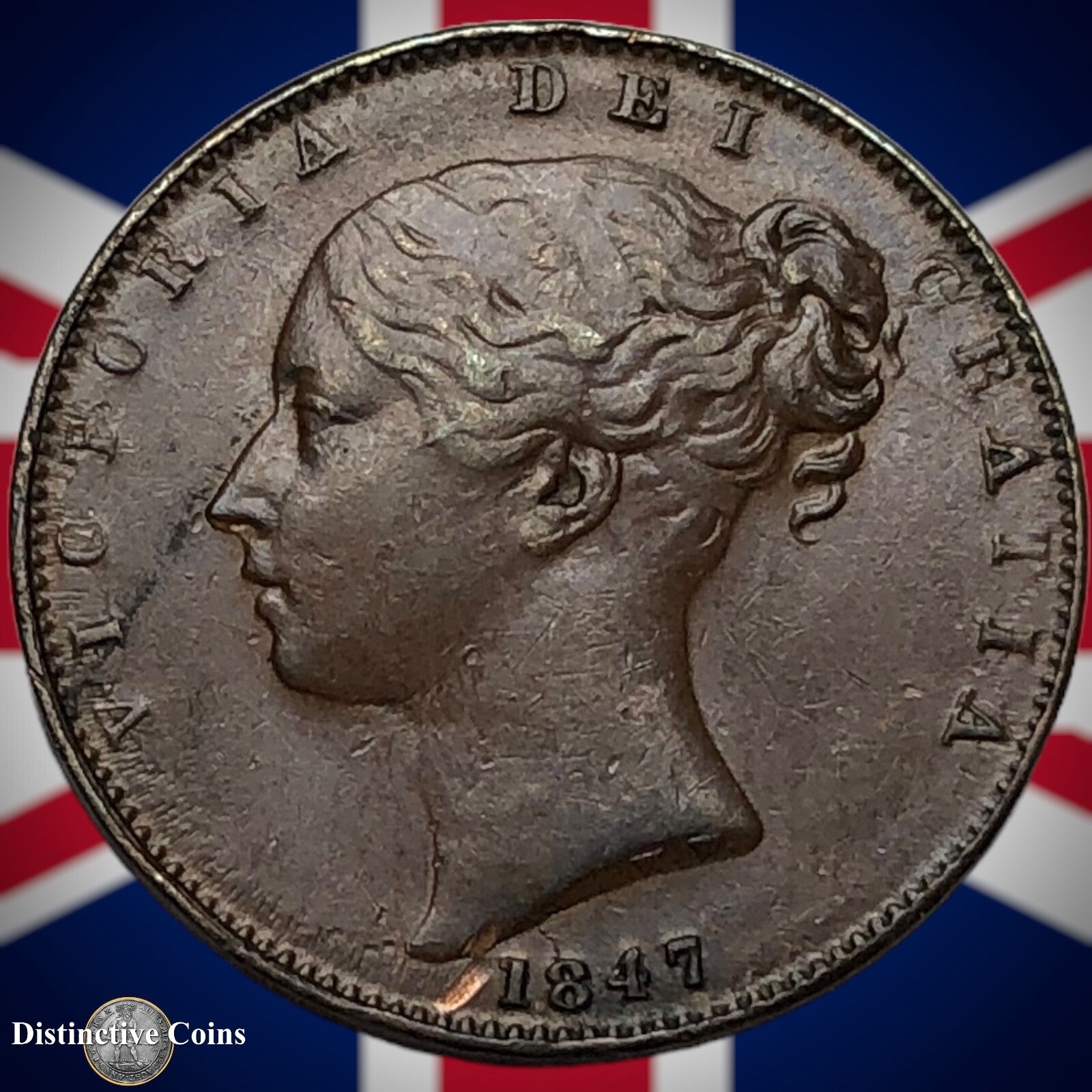 Great Britain 1847 Farthing 1/4d GB3424