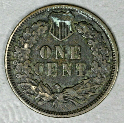 US 1874 Indian Head Penny Porous  A2923