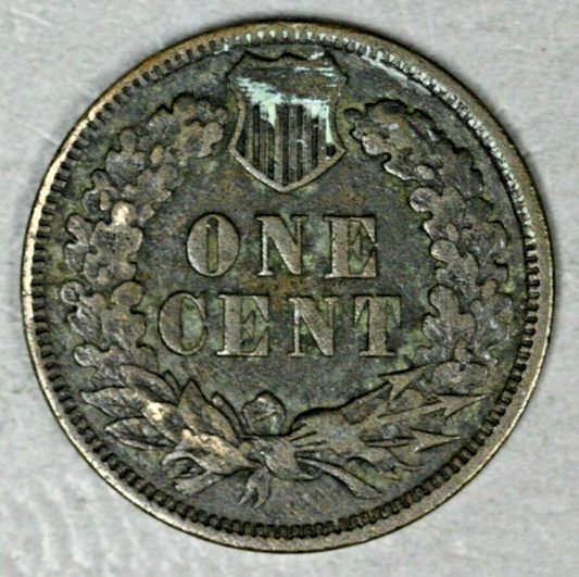 US 1874 Indian Head Penny Porous  A2923
