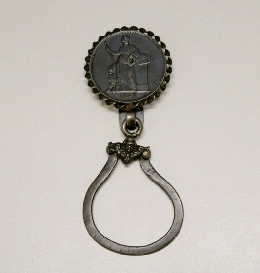 Bavaria Clip on Silver Key Holder with 2 Thaler New Constitution  B314