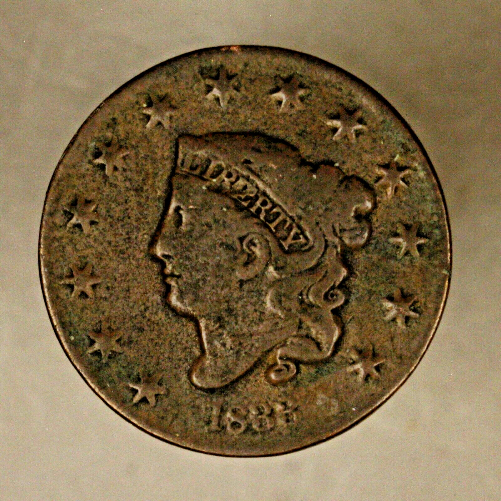 1833 Large Cent Bent