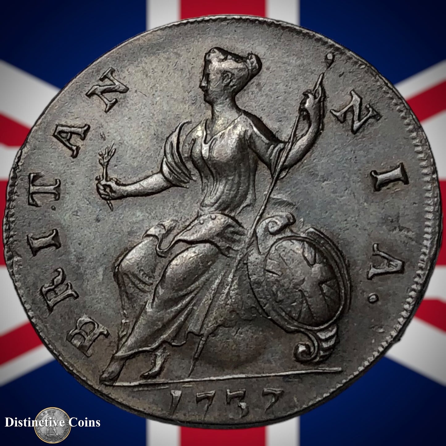 Great Britain 1737 Half Penny 1/2d GB5072