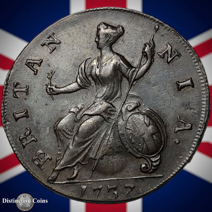 Great Britain 1737 Half Penny 1/2d GB5072