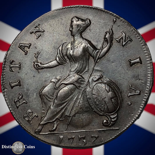 Great Britain 1737 Half Penny 1/2d GB5072