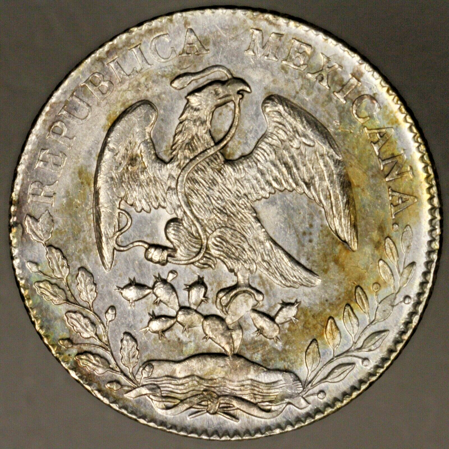 Mexico 1877 mo 8 Reales Unc