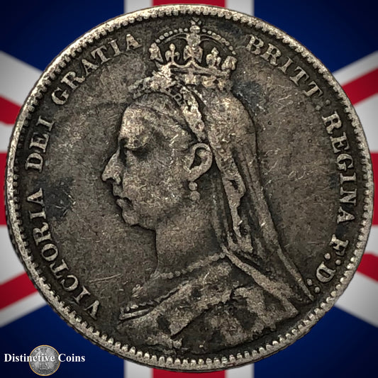 Great Britain 1890 British One Shilling GB0560