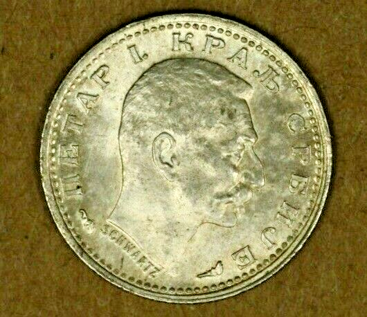 Serbia  50 Para 1915  Designer's Name Coin Alinment  A643