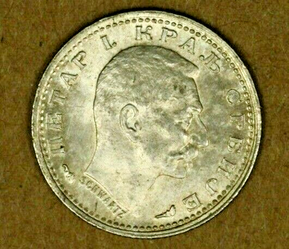 Serbia  50 Para 1915  Designer's Name Coin Alinment  A643