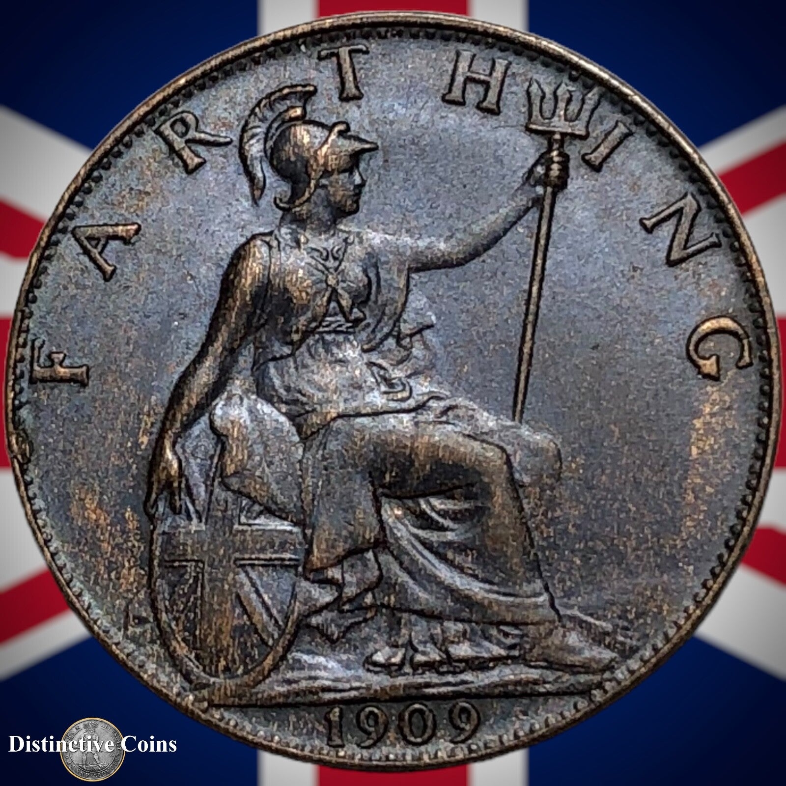 Great Britain 1909 Farthing 1/4d GB4623