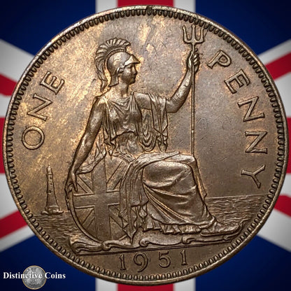 Great Britain 1951 Penny 1d GB7333