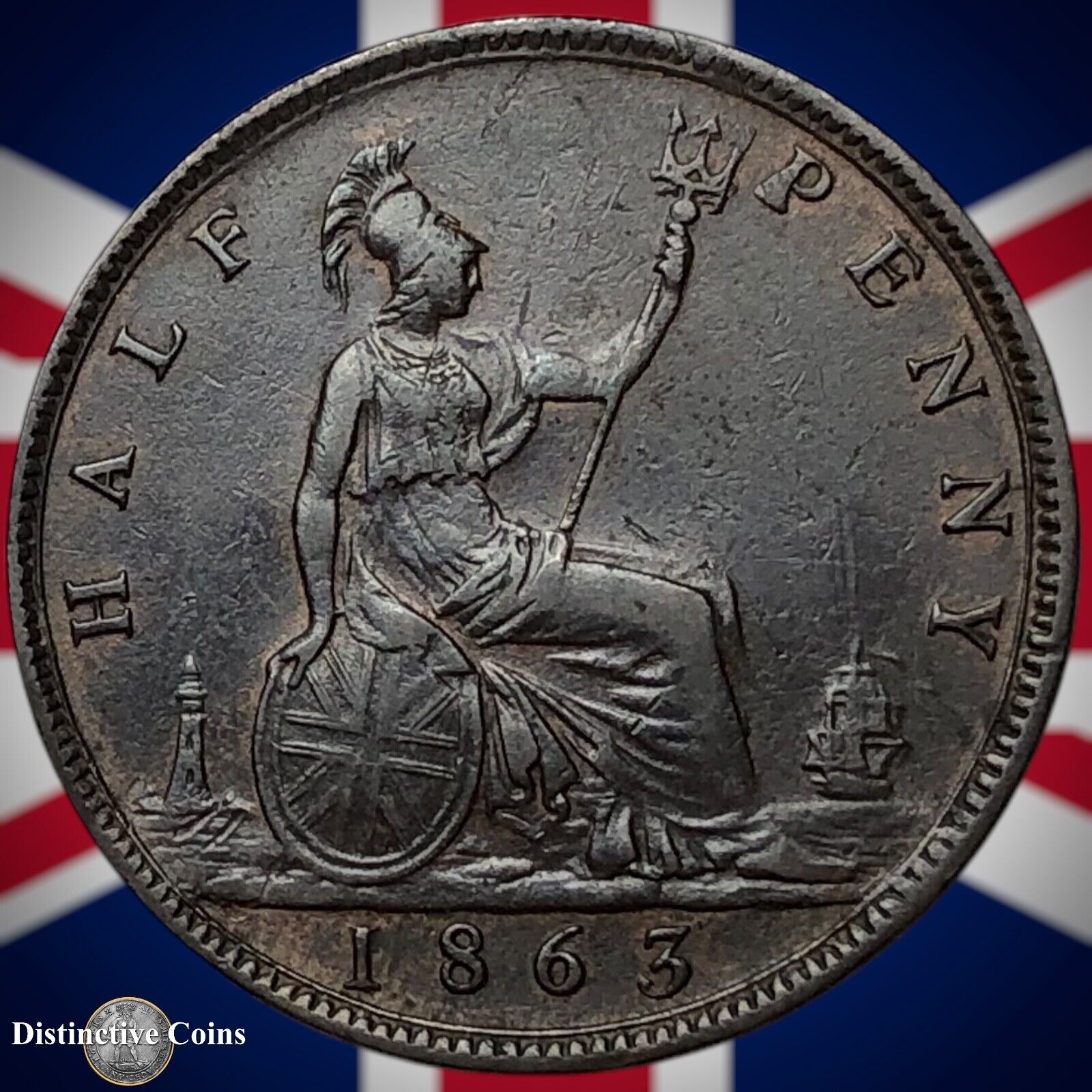 Great Britain 1863 Half Penny 1/2d GB5454