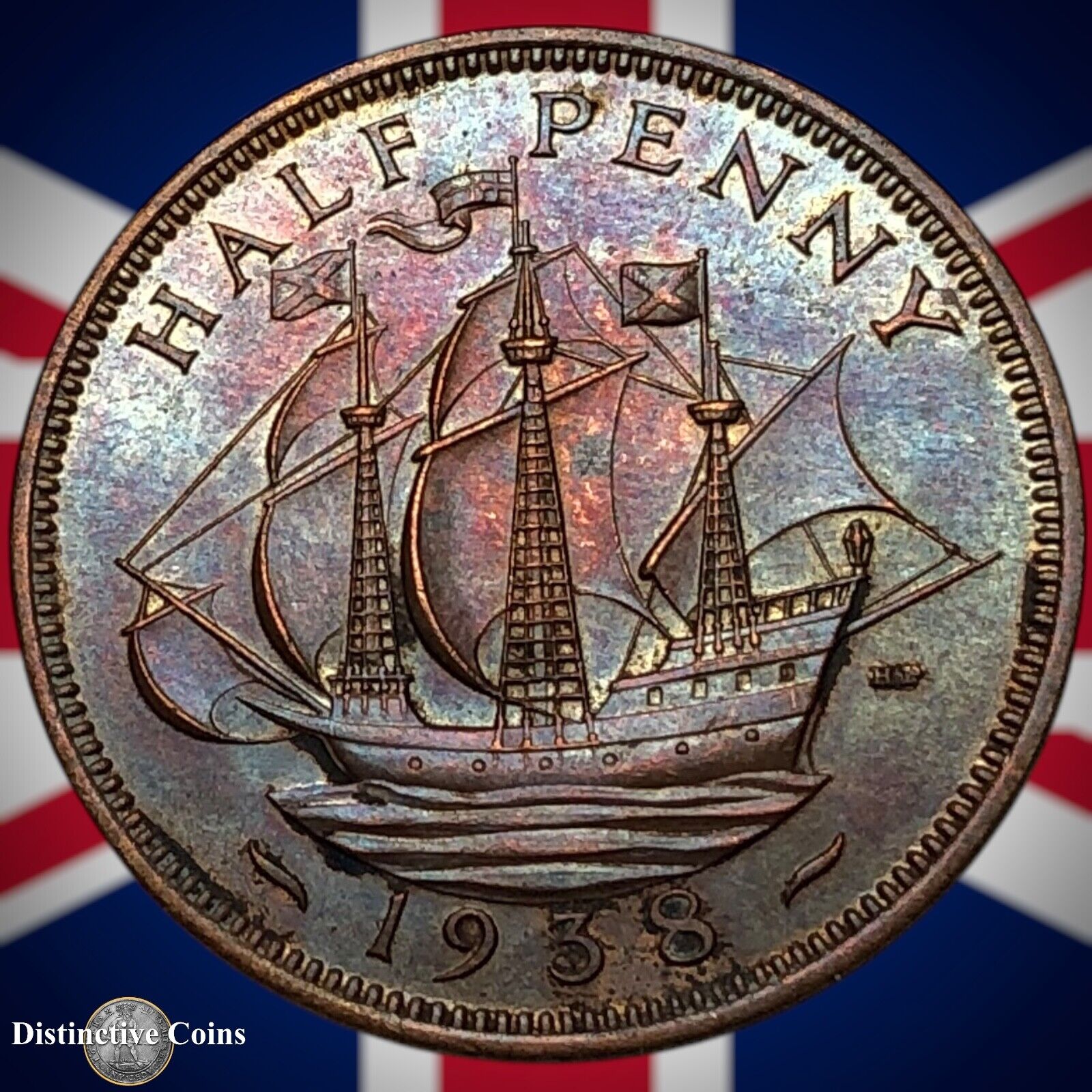 Great Britain 1938 Half Penny 1/2d GB6008