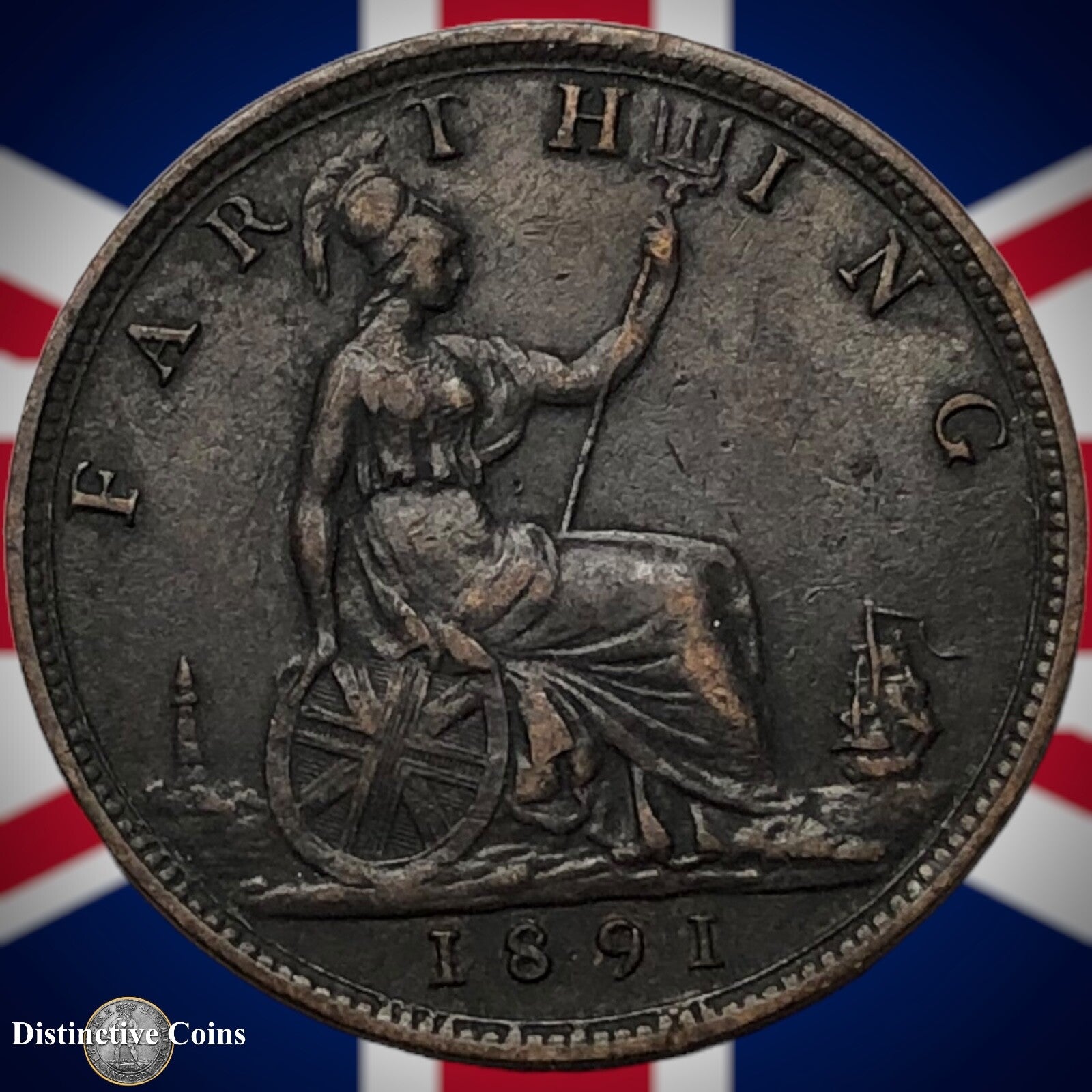 Great Britain 1891 Farthing 1/4d GB4293