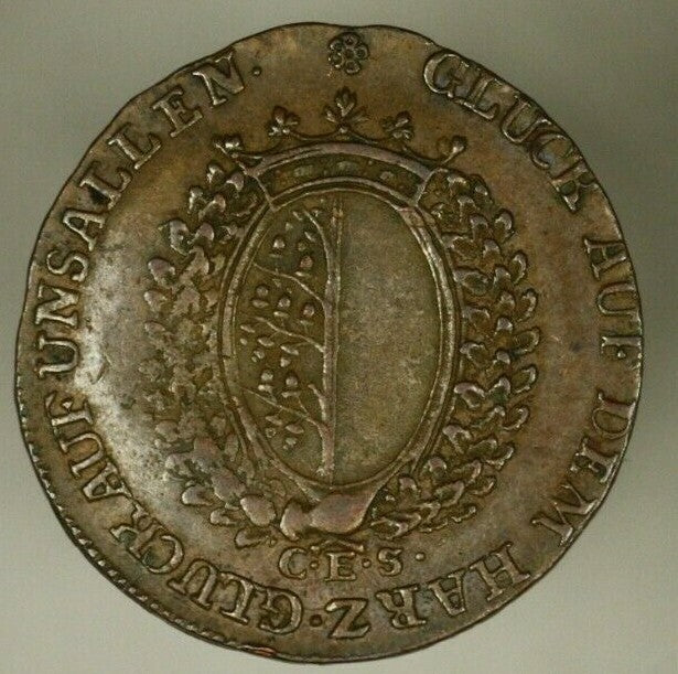 Zellerfeld Token GLUCK AUF DEM HARZ GLUCK AUF UNSALLEN- SPES NON CONFUNDIT A1603