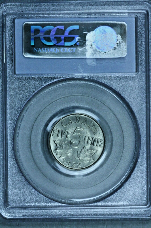 Canada  5 Cents 1922  Far S  PCGS MS63   S162
