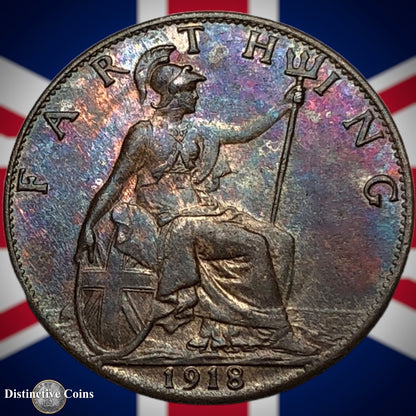 Great Britain 1918 Farthing 1/4d GB4717