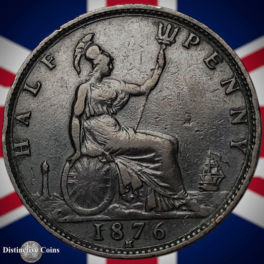 Great Britain 1876 H Half Penny 1/2d GB5529