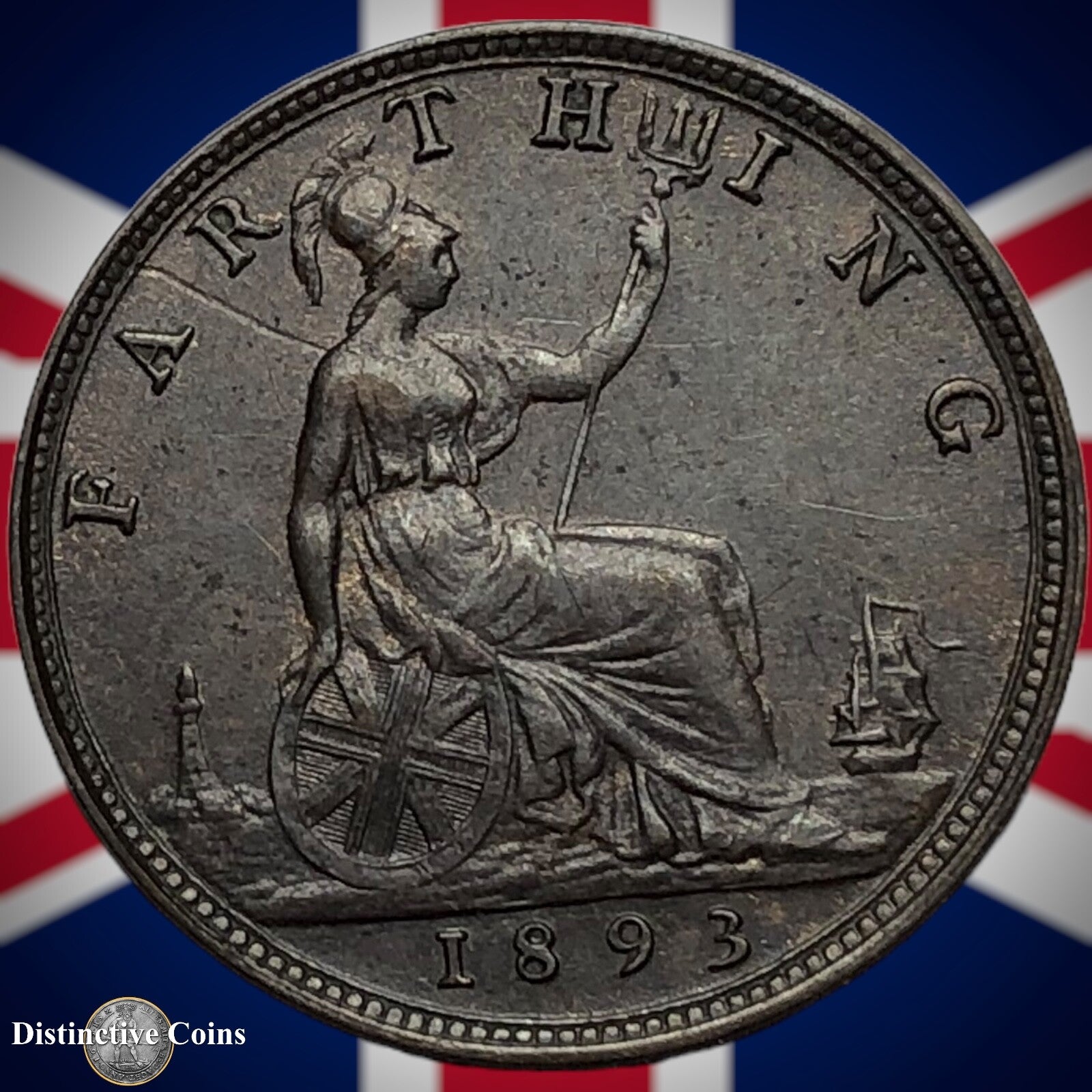 Great Britain 1893 Farthing 1/4d GB4356