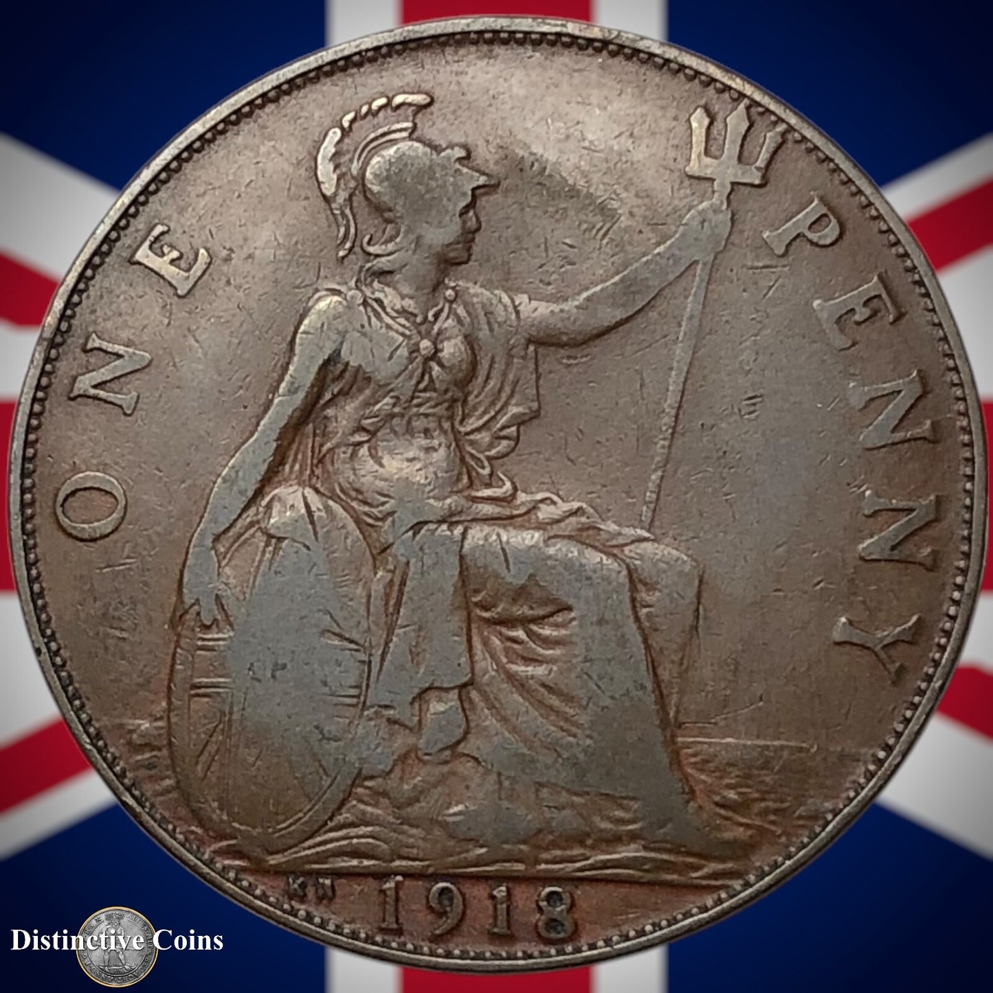 Great Britain 1918 KN Penny 1d GB6889