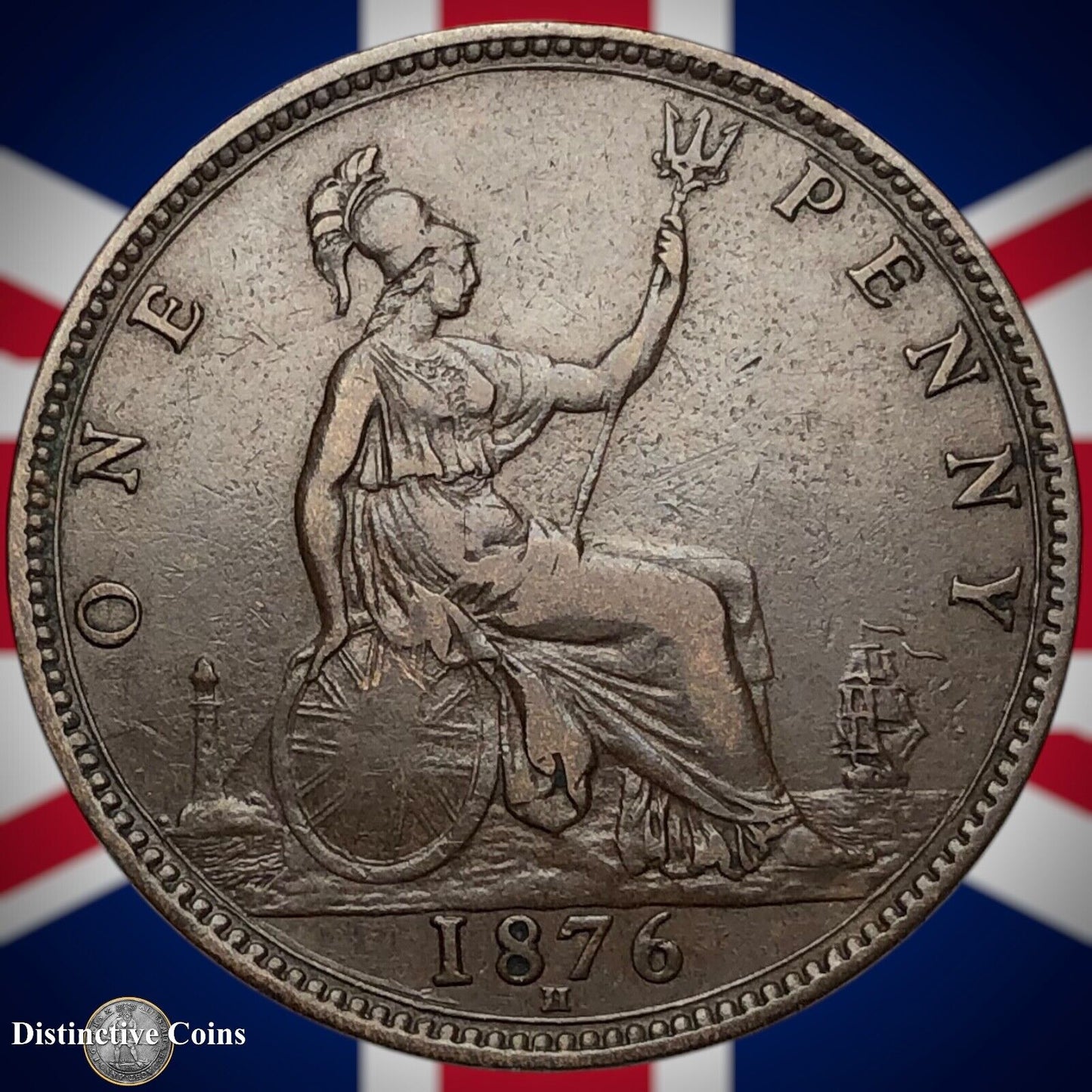 Great Britain 1876 H Penny 1d GB6381