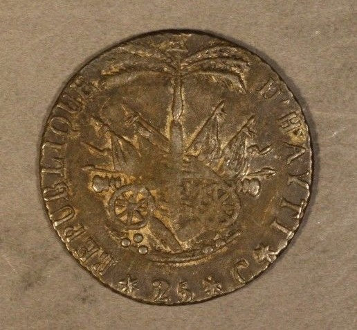AN 14 Haiti 25 Centimes Silver Higher Grade     