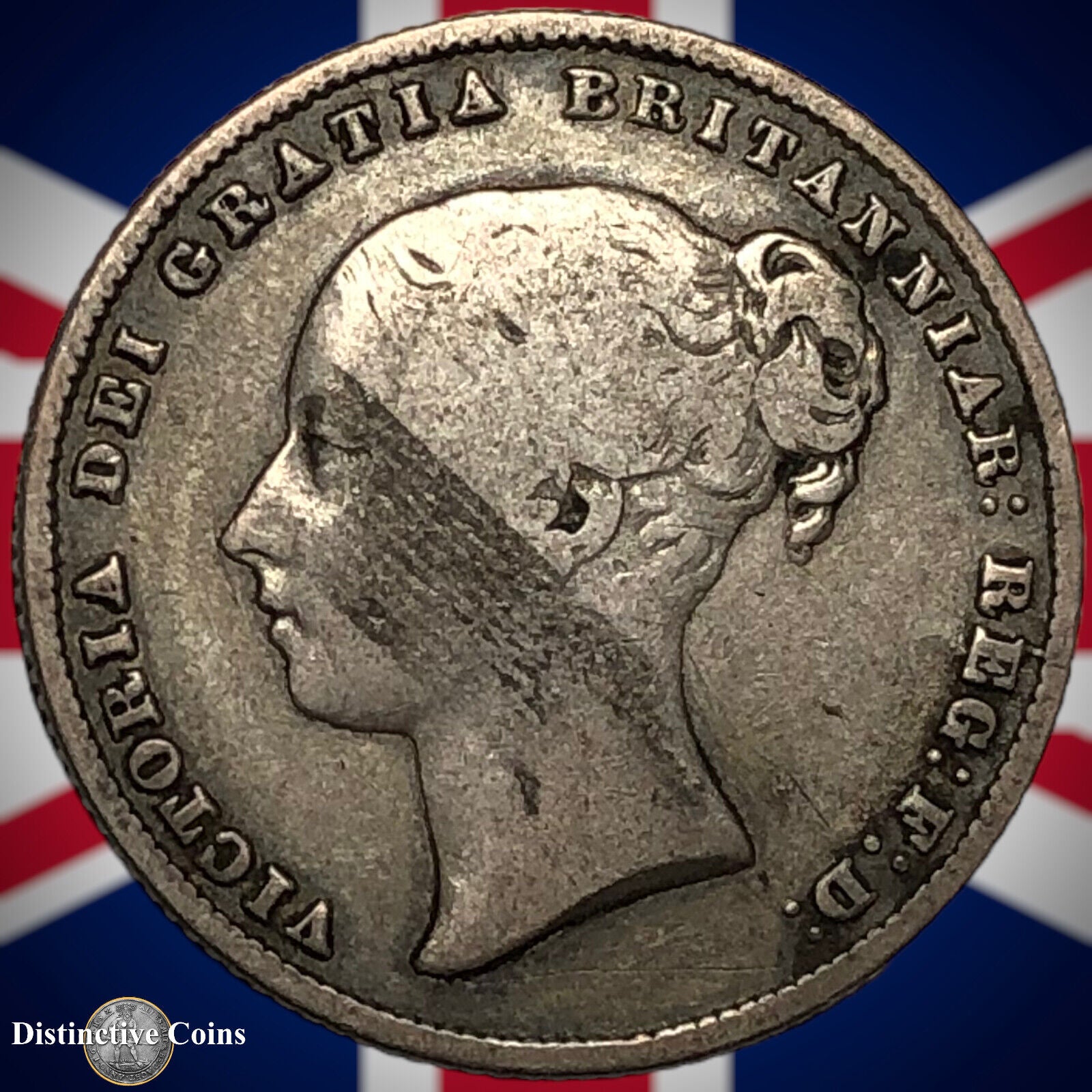 Great Britain 1859 British One Shilling GB0244