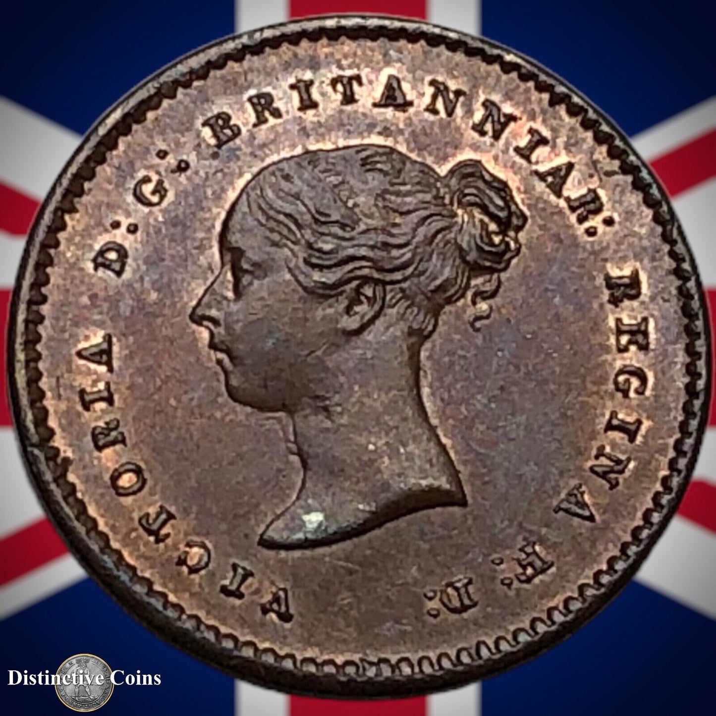 Great Britain 1853 Quarter Farthing 1/4 Penny GB3005