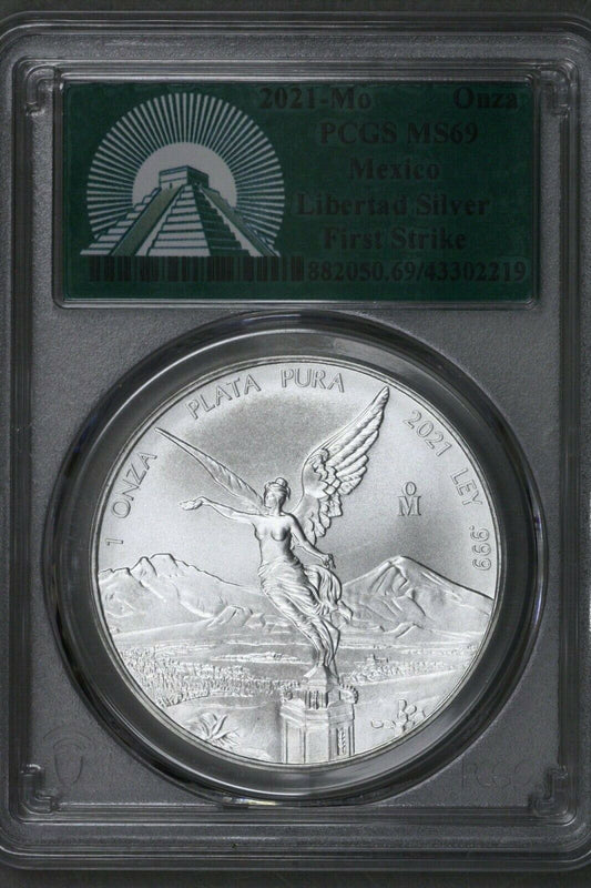 Mexico 2021 MO Onza Libertad Silver PCGS MS69 First Strike  S729