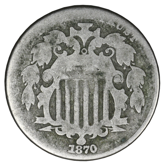 US 1870 Shield Nickel  A3414