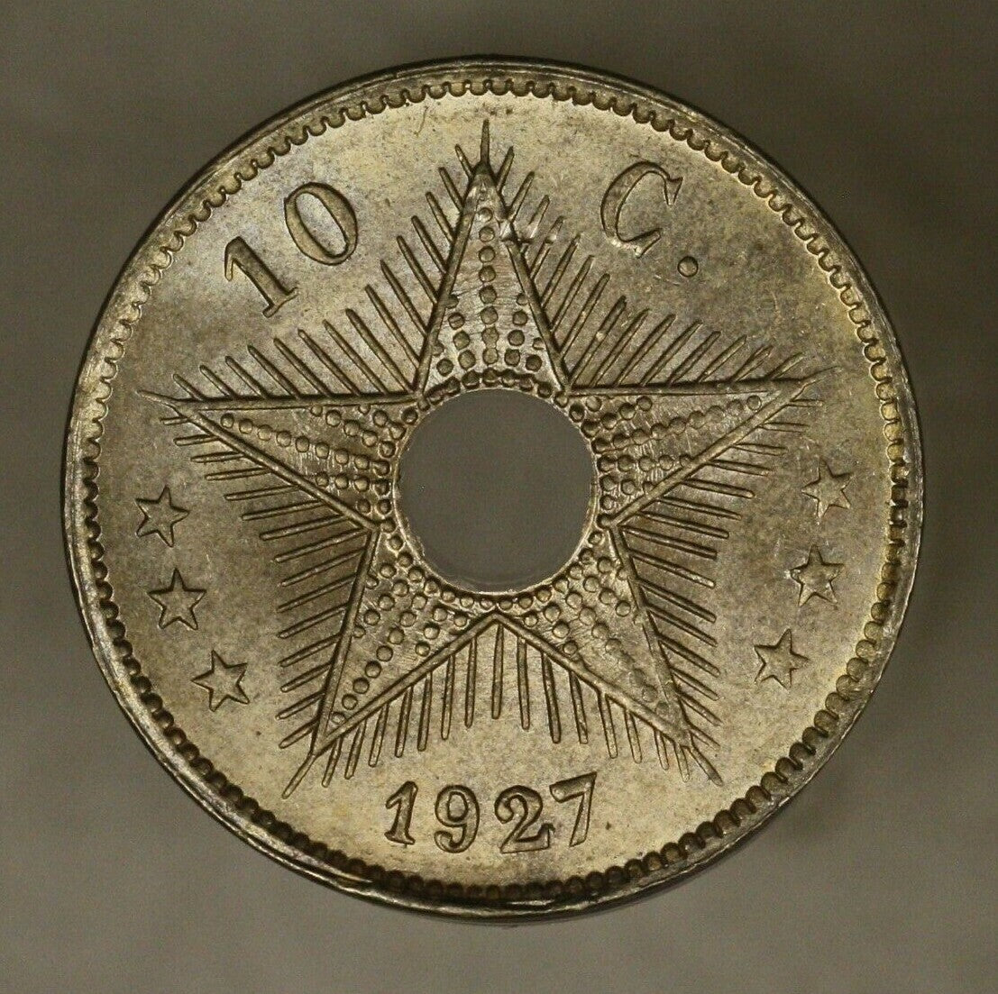 Belgian Congo 1927 10 Centimes BU