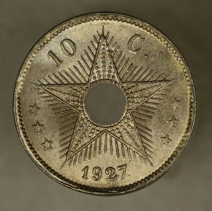 Belgian Congo 1927 10 Centimes BU