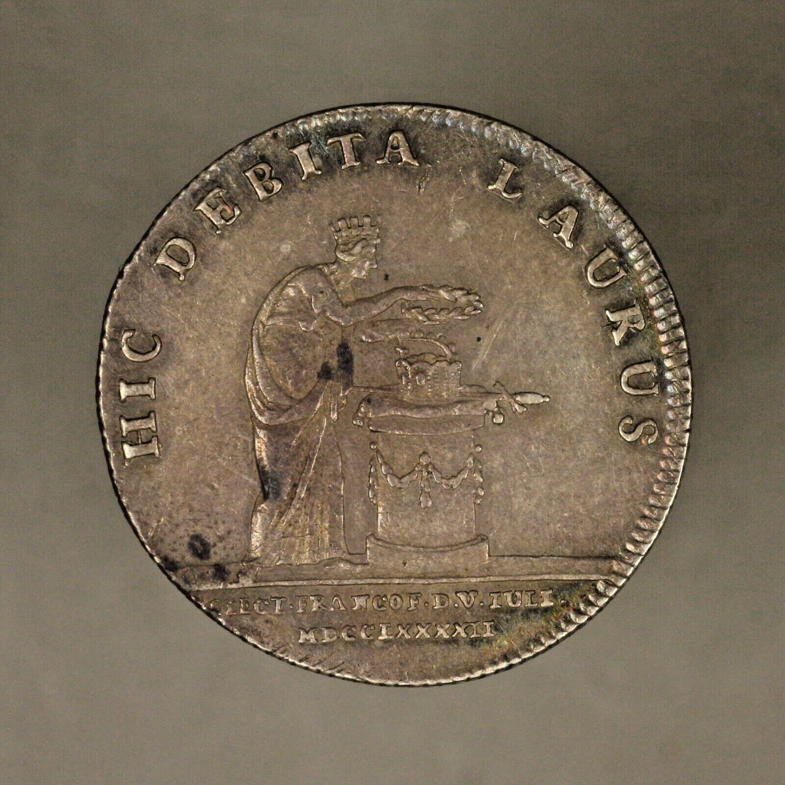 Frankfurt 1792 Silver 2 Ducat Nice Toned Unc Coronation