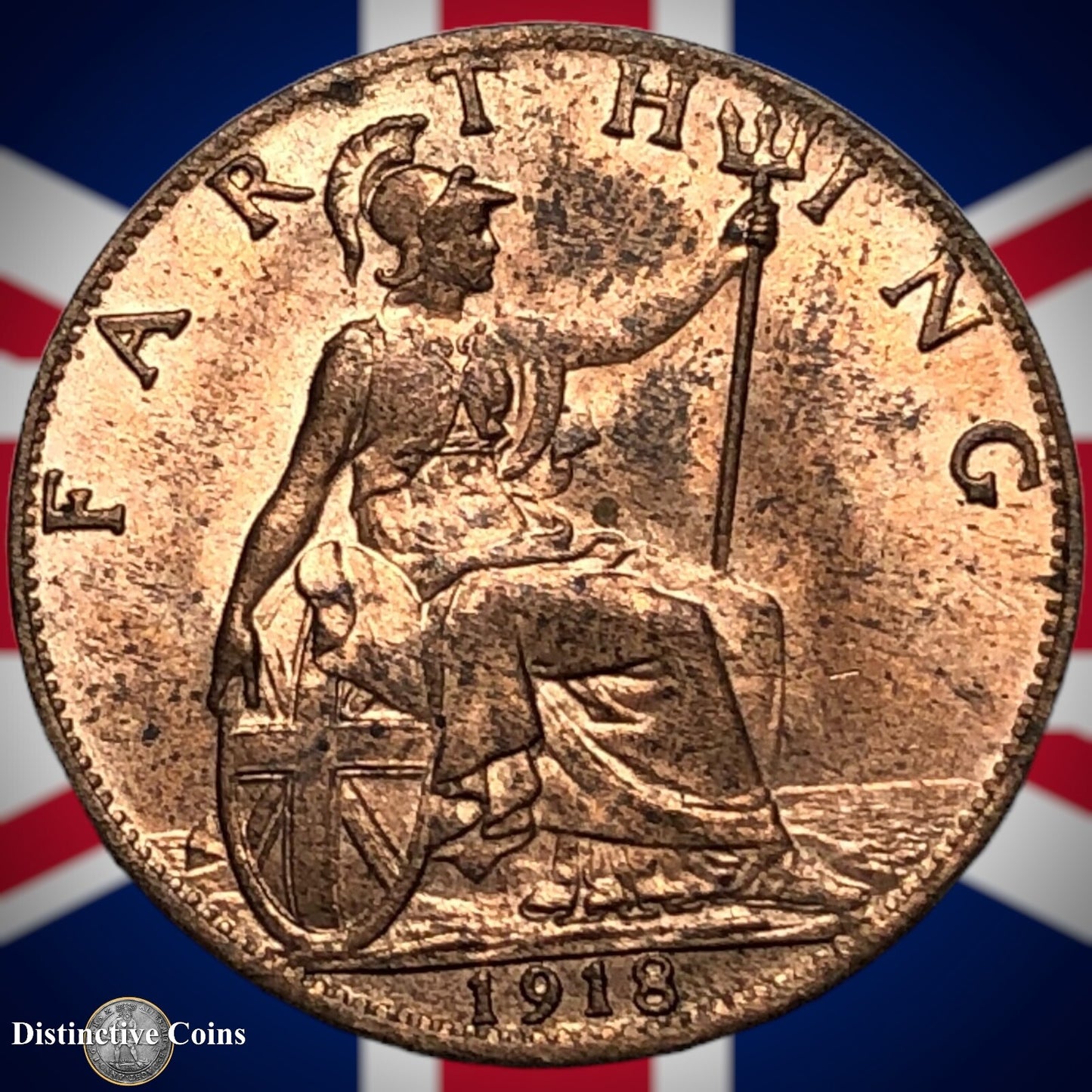 Great Britain 1918 Farthing 1/4d GB4706