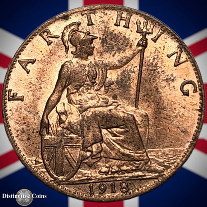 Great Britain 1918 Farthing 1/4d GB4706