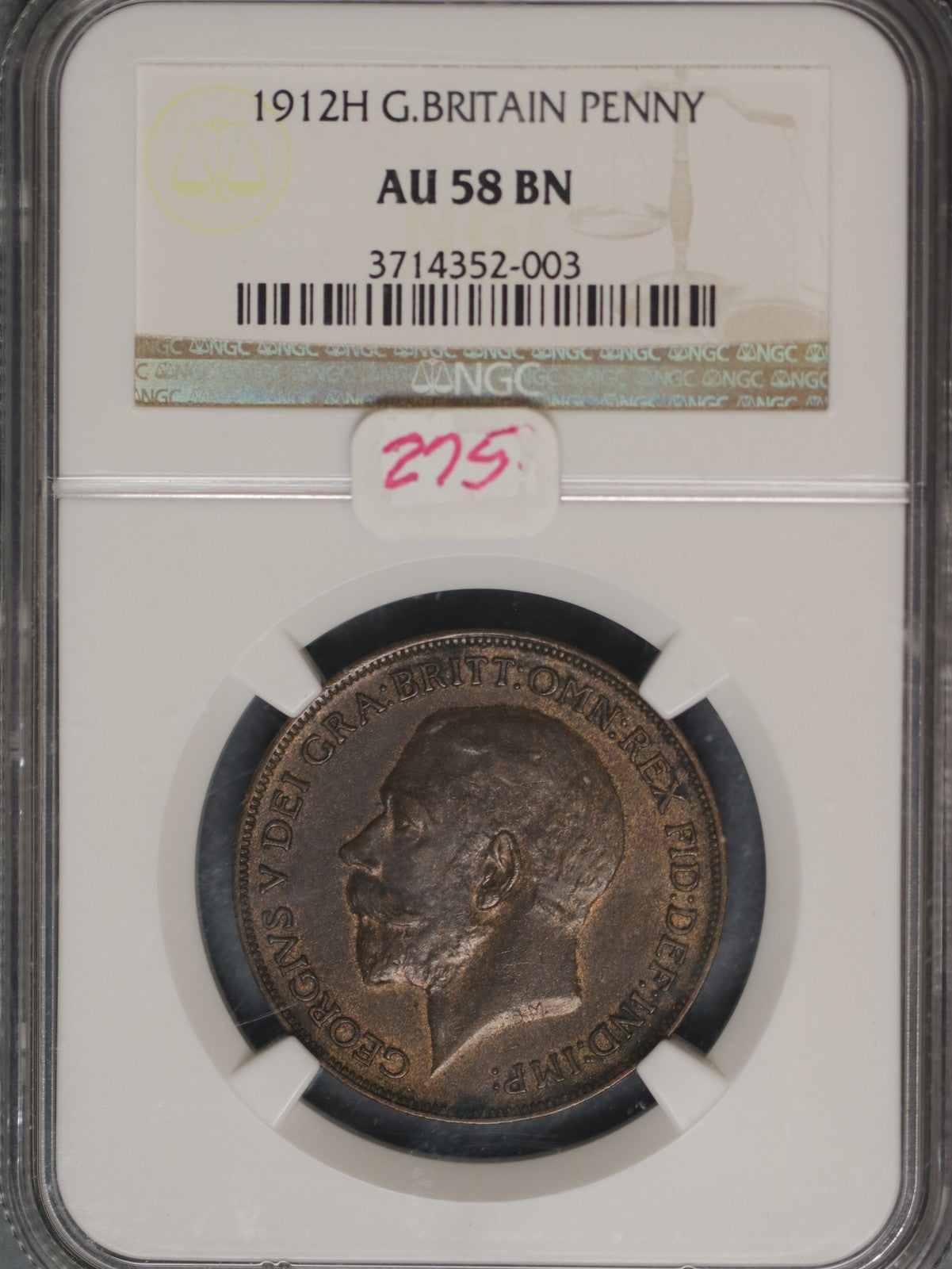 Great Britain 1912H Penny K-810 NGC AU58 BN