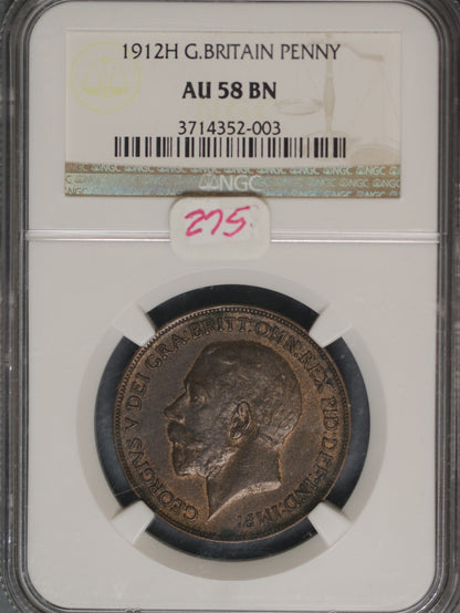 Great Britain 1912H Penny K-810 NGC AU58 BN