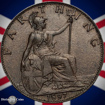 Great Britain 1897 Farthing 1/4d GB4454