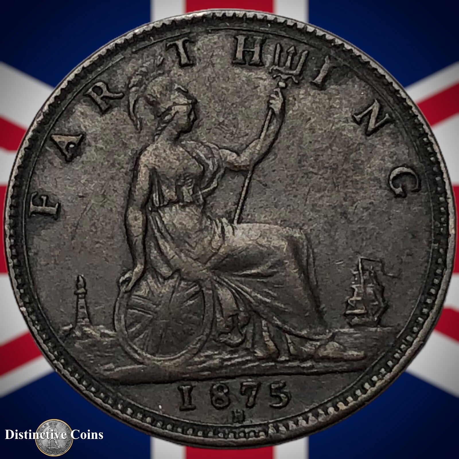 Great Britain 1875 H Farthing 1/4d GB3749